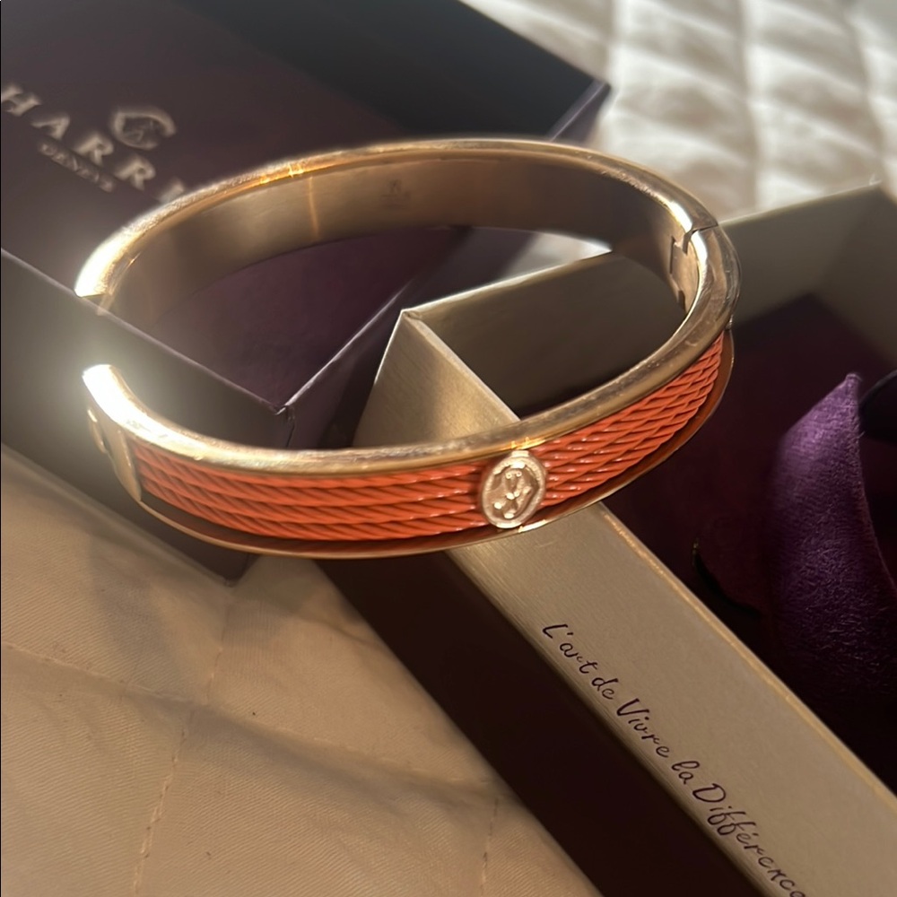 Charriol Gold Bangle Bracelet - Picture 6 of 15